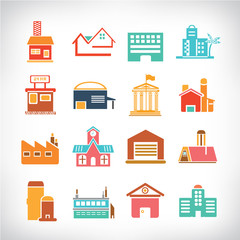 Cute collection of City, Town Buildings