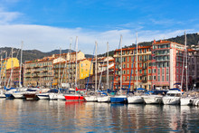 View On Port Of Nice, French Riviera, France