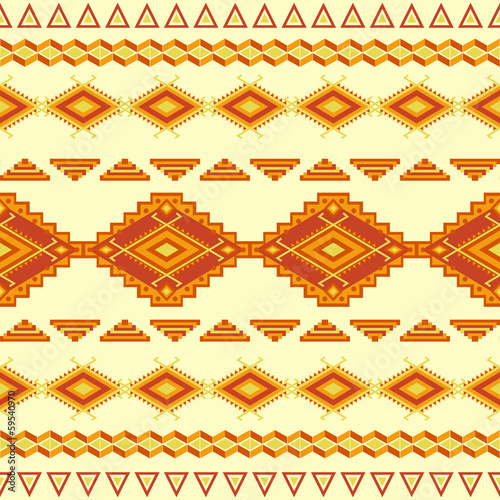 Obraz na płótnie canvas czteroczęściowy "tetraptyk" Aztec wzór.