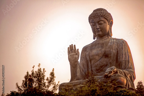 Naklejka samoprzylepna Gigantyczny budda