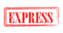 Red Grungy Stamp For Express Delivery