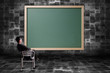 chalkboards with empty room background