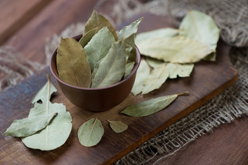 Wall Mural - Herbs and spices: bay leaf