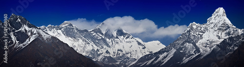 Fotoboard na płycie Himalaje nepalskie: khumbila, nuptse, everest, lhotse, ama dablam