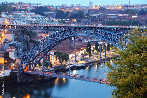 Naklejka samoprzylepna Most dom luis (ponte luis i), porto, portugalia