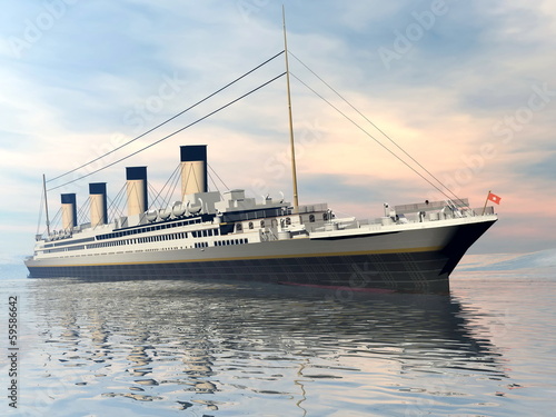 Nowoczesny obraz na płótnie Titanic ship - 3D render