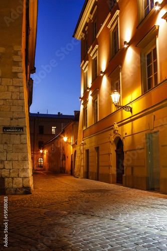 Fotoboard na płycie Kazimierz, dawna żydowska dzielnica Krakowa: ul. Józefa, pl