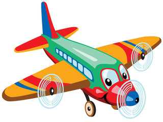 Plakat odrzutowiec dzieci samolot lotnictwo maszyna