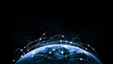 Blue image of globe