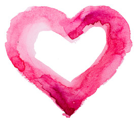 Wall Mural - watercolor heart. concept - love, relationship, art, painting