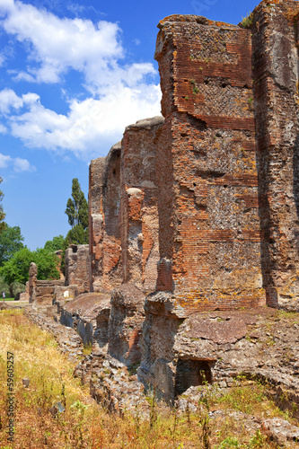 Villa Adriana-ruins Adrian country house in Tivoli near Rome плакат