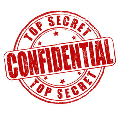 Sticker - Top secret, confidential stamp