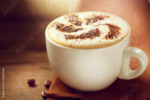 Obraz na płótnie canvas czteroczęściowy "tetraptyk" Cappuccino. 