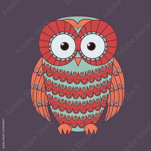 Board z aluminiowym obramowaniem Ilustracja wektorowa ozdobnych cute owl