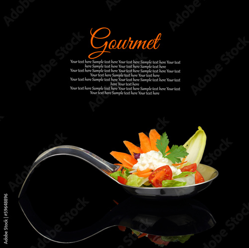 Fotografie, Obraz Gourmet creamy puree with vegetable decoration