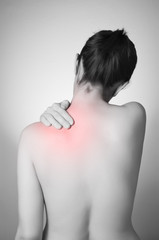 woman with back pain