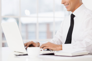 Wall Mural - Businessman at working place.