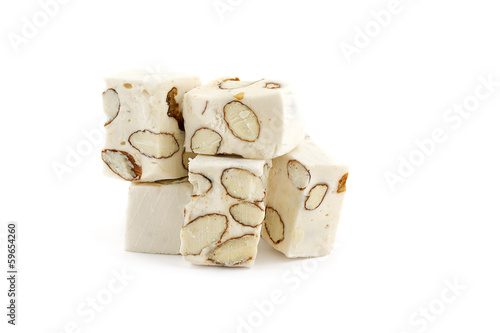 Nougat Tendre Aux Amendes Sur Fond Blanc Stock Photo Adobe Stock Nougat Tendre Aux Amendes Sur Fond Blanc Stock Photo Adobe Stock