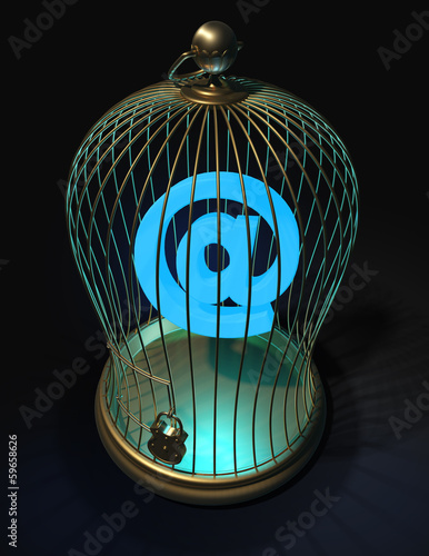 Fotografie, Obraz e-mail is not available. Conceptual illustration
