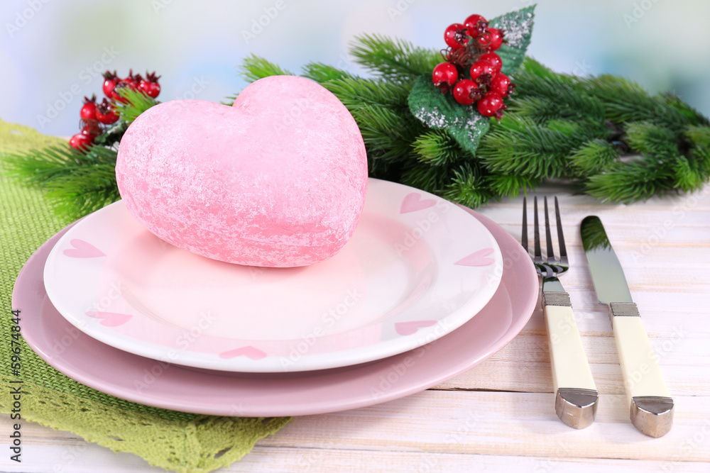 Set of utensil for Christmas dinner,