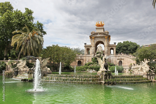 Fotoboard na płycie Fontanna i kaskada w parku de la ciutadella w barcelona, ​​spai