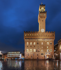 Fototapete - Palazzio Vecchio Panorama Florenz Italien