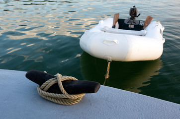 Rubber inflatable dinghy boat