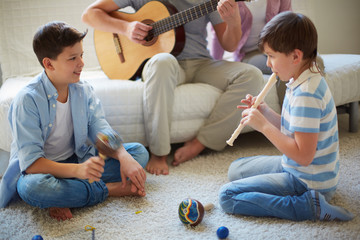 Poster - playing musical instruments