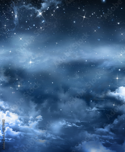 Naklejka samoprzylepna Piękne tło, nocne niebo