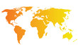 © luckinout - World Map Vector orange gradient