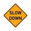 symbol slow road sign - slow down