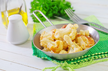 Wall Mural - fried cauliflower with cheese