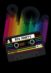 Vector 80s Party Background