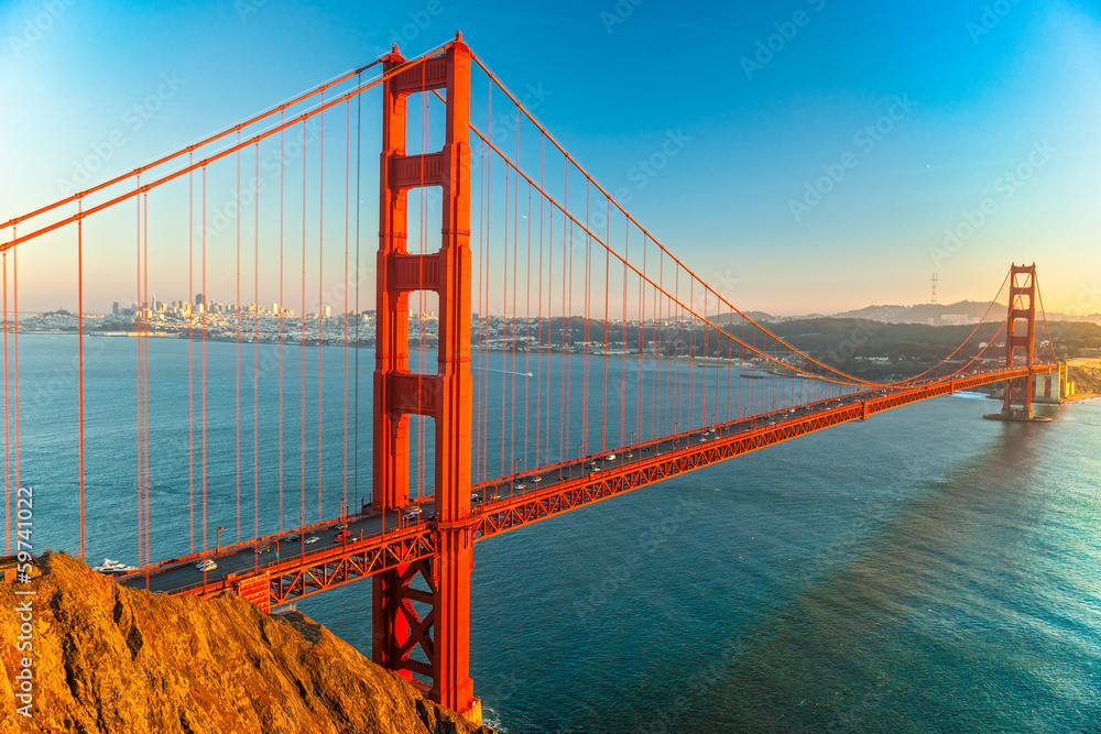 Golden Gate, San Francisco, California, USA. - obrazy, fototapety, plakaty 