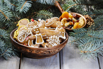 Sticker - Bowl of gingerbread cookies in animal shapes