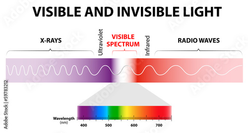 Fotomural Visible and invisible light
