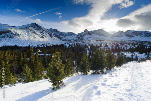 Fotoboard na płycie Polskie tatry w zimie