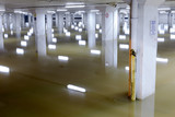 Flooded Car Garage Columns Pattern
