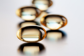 Canvas Print - capsules with vitamin omega 3