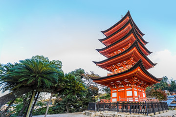 Poster - Five Storied Pagoda at Toyokuni Shrinein Miyajima