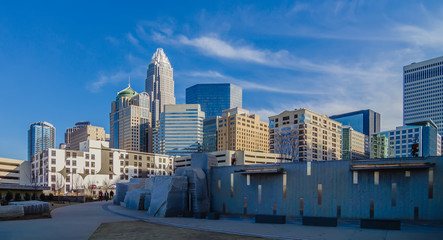 Wall Mural - december 27, 2013, charlotte, nc - view of charlotte skyline at