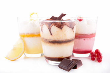 Poster - assortment of tiramisu isolated