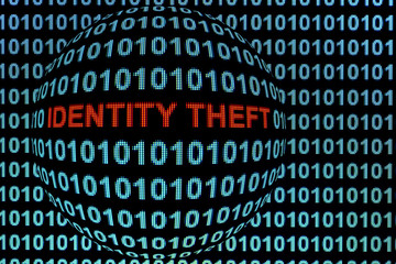 identity theft in red