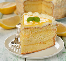 Wall Mural - lemon cake