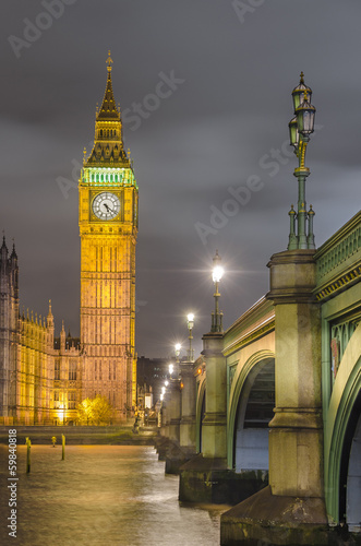 Naklejka samoprzylepna Niesamowity zmierzch pionowy widok Westminister most London