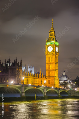 Naklejka samoprzylepna Big Ben i dom parlament landmark Londyn