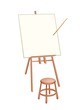© Iamnee - Wooden Artist Easel on White Background
