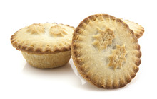 Christmas Mince Pies On A White Background.