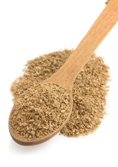 coriander powder and spoon