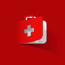 First Aid Kit Box, Paper Sticker